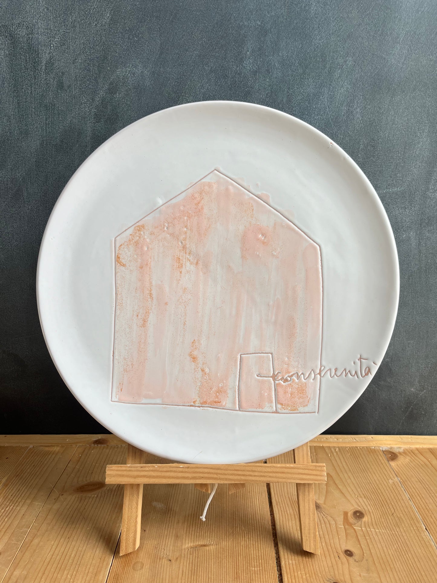 piatto piano portata casa 30cm in ceramica