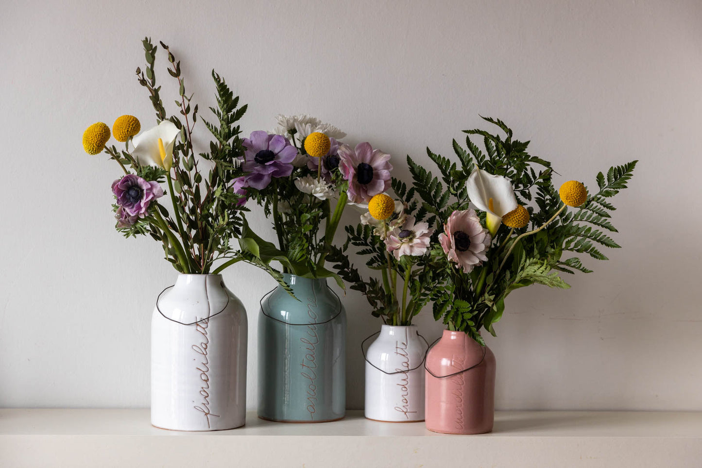 Vaso per fiori rosa antico altezza 15cm