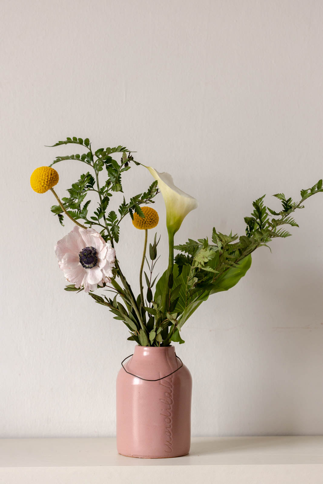 Vaso per fiori rosa antico altezza 15cm
