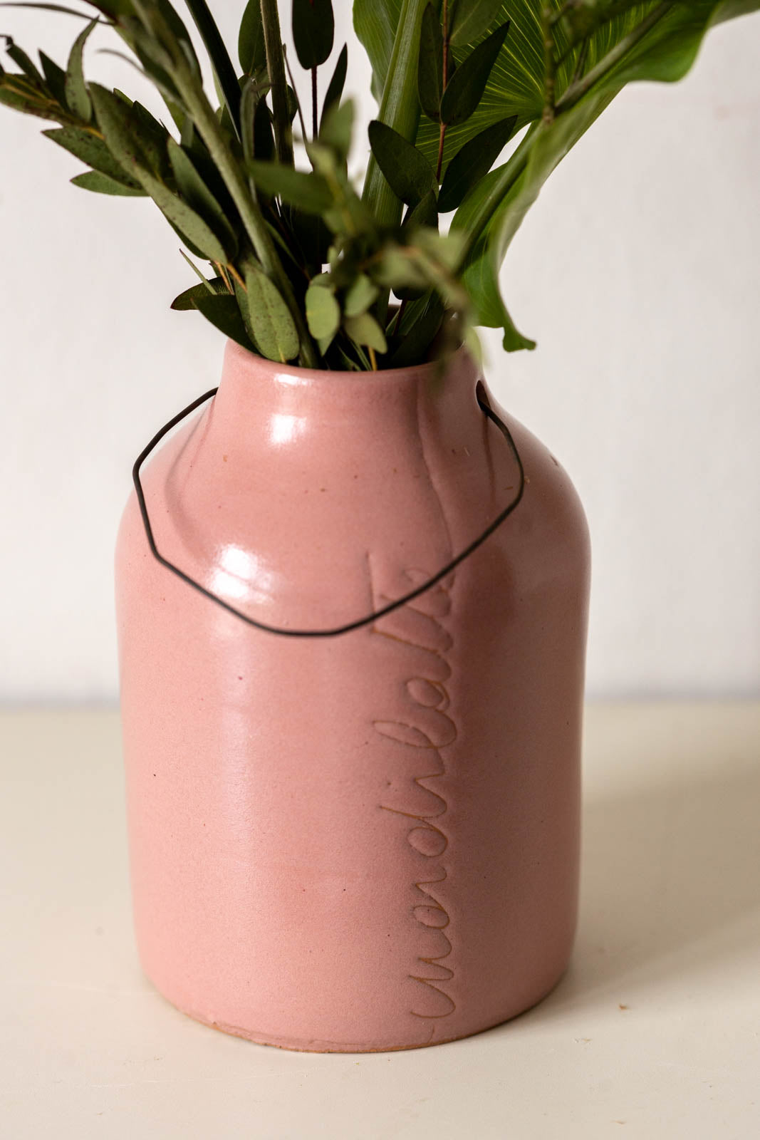Vaso per fiori rosa antico altezza 15cm