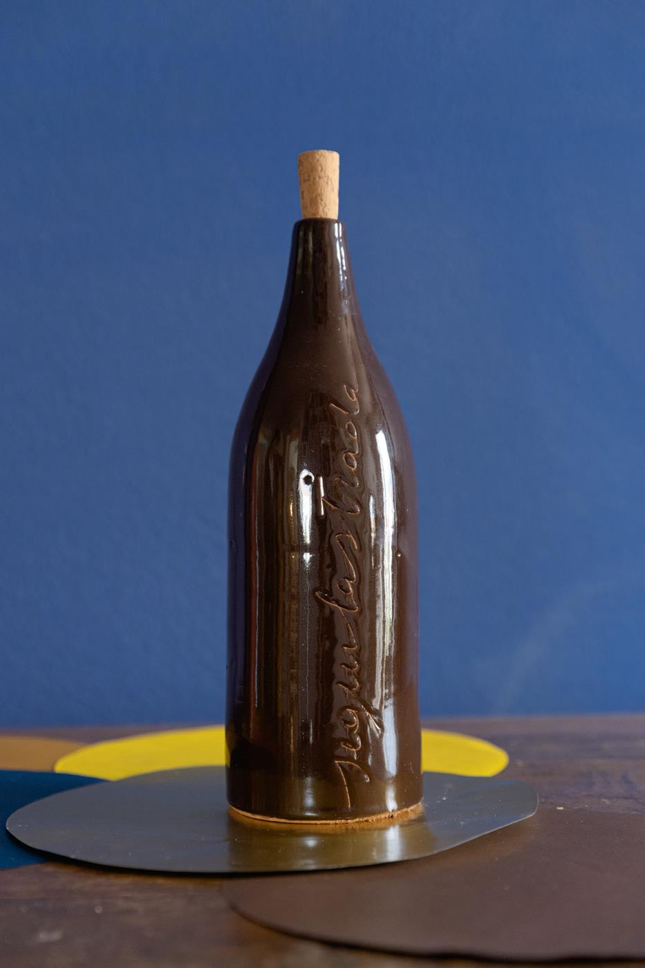 Vaso bottiglia seguilastrada marrone