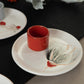 Set caffè per due - 1 piatto da dessert e 2 tazzine