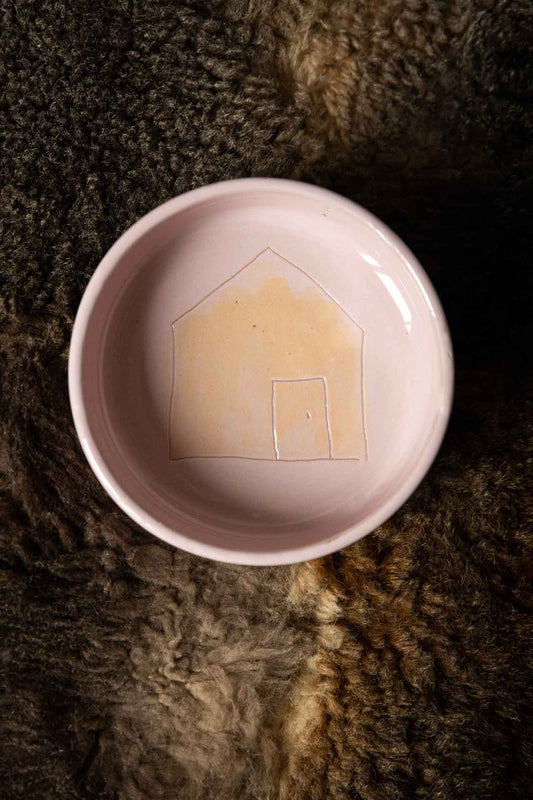 Piatto fondo 14cm in ceramica rosa