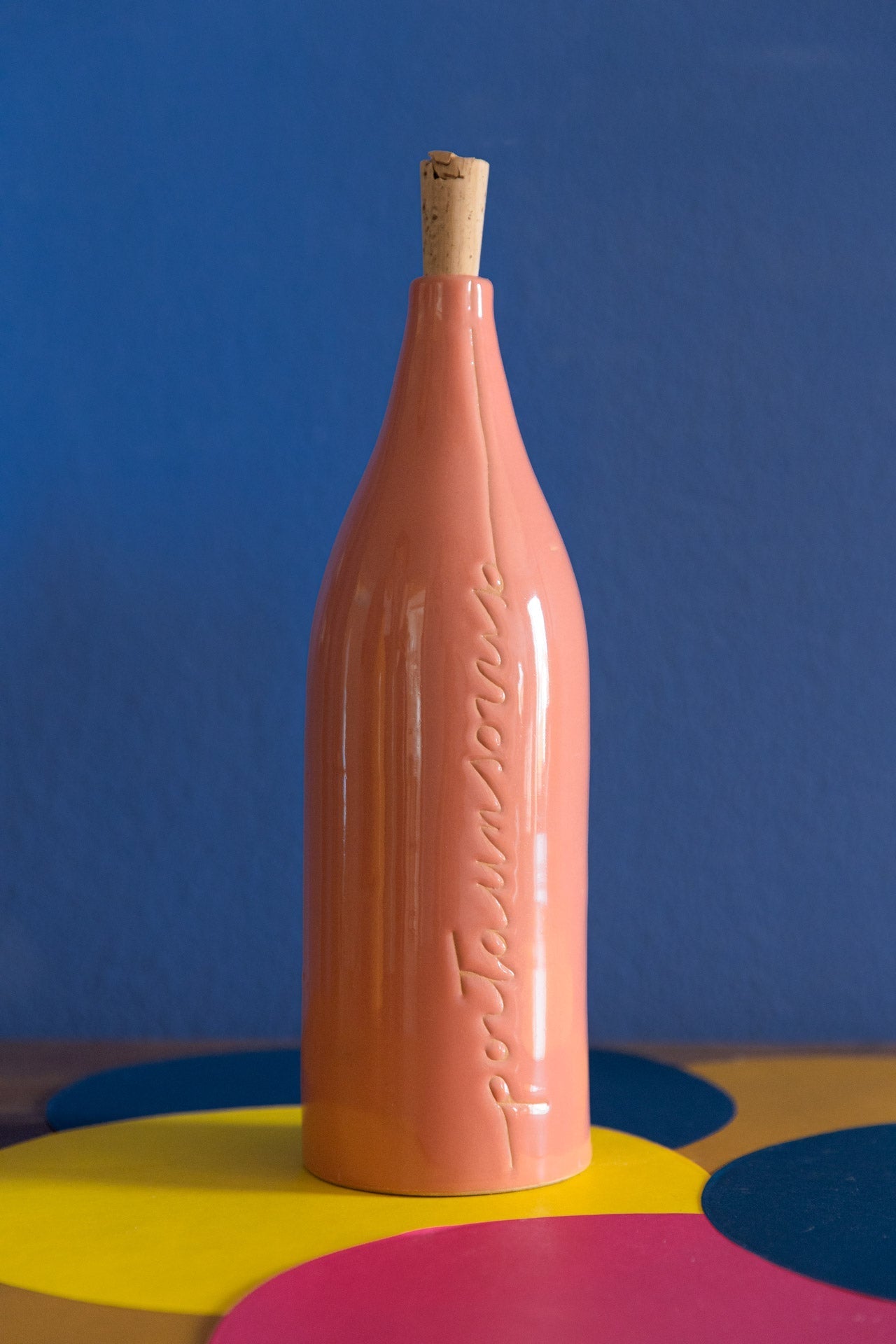 Vaso bottiglia portaunsorriso rosa