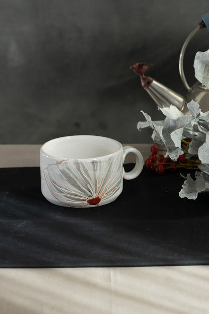 Tazza da thè in ceramica - ibisco